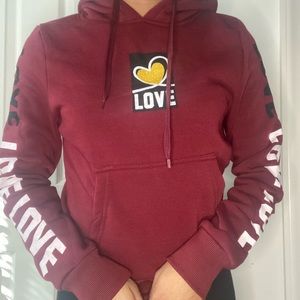Burgundy hoodie